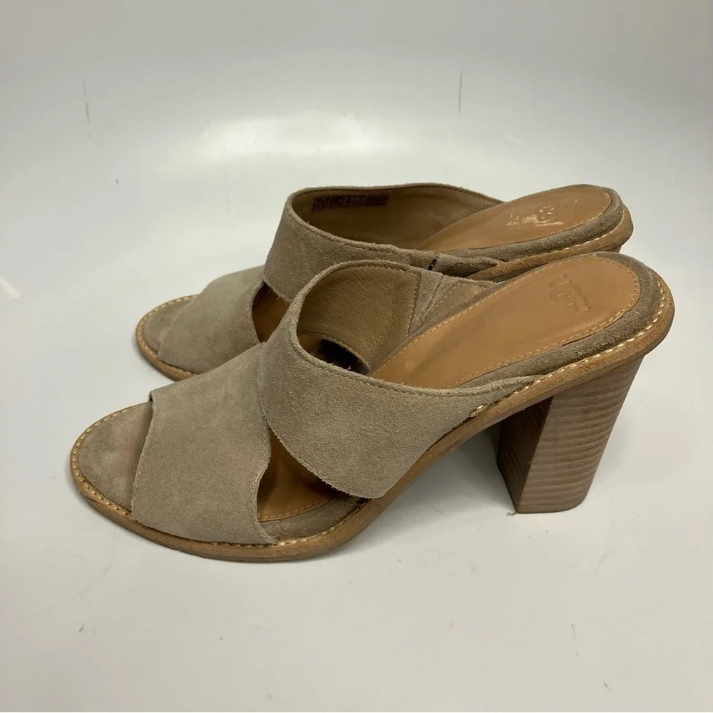UGG Women’s Celia slide‎ sandals with stacked heel size 7